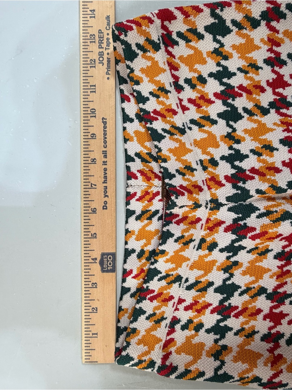 Free People Houndstooth Knit Wide Leg Pants Size Small High Waist Retro Boho - Picture 5 of 7